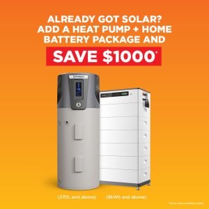 Save $1000 on Heat Pump & Home Battery Package M